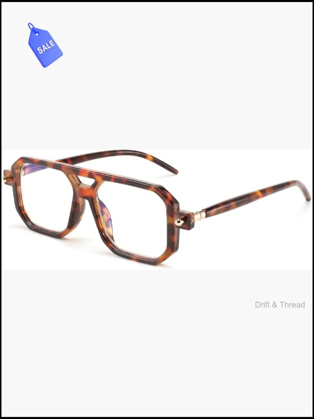 Vintage Square Blue Light Blocking Reading Glasses for Women Men Retro Aviator